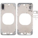 Transparent Back Cover with Camera Lens & SIM Card Tray & Side Keys for iPhone XS Max(White)