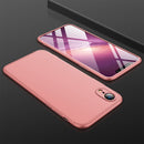 GKK Three Stage Splicing Full Coverage PC Case for iPhone XR(Rose Gold)