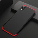 GKK Three Stage Splicing Full Coverage PC Case for iPhone XR(Rose Gold)