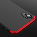 GKK Three Stage Splicing Full Coverage PC Case for iPhone XR(Red)