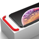 GKK Three Stage Splicing Full Coverage PC Case for iPhone XR(Red)