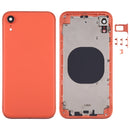 Square Frame Battery Back Cover with SIM Card Tray & Side keys for iPhone XR(Orange)