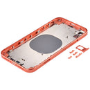 Square Frame Battery Back Cover with SIM Card Tray & Side keys for iPhone XR(Orange)