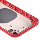 Square Frame Battery Back Cover with SIM Card Tray & Side keys for iPhone XR(Red)