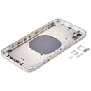 Square Frame Battery Back Cover with SIM Card Tray & Side keys for iPhone XR(White)