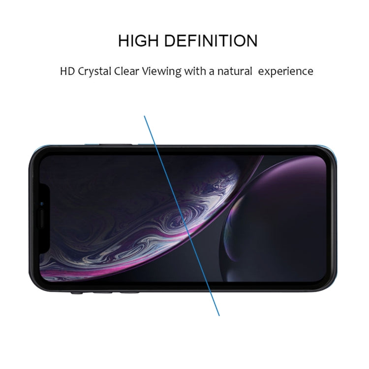 9H 2.5D Ultrathin Silk-screen Carbon Fiber Full Screen Protector Film for iPhone 11 / XR(Black)