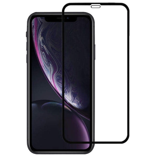 9H 2.5D Ultrathin Silk-screen Carbon Fiber Full Screen Protector Film for iPhone 11 / XR(Black)