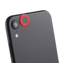 Rear Camera Lens Protection Ring Cover with Eject Pin for iPhone XR (Red)