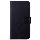 Rose Embossed Horizontal Flip PU Leather Case for iPhone XR, with Holder & Card Slots & Wallet (Black)