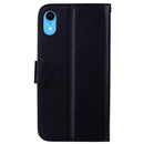 Rose Embossed Horizontal Flip PU Leather Case for iPhone XR, with Holder & Card Slots & Wallet (Black)