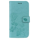 Rose Embossed Horizontal Flip PU Leather Case for iPhone XR, with Holder & Card Slots & Wallet (Green)