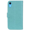 Rose Embossed Horizontal Flip PU Leather Case for iPhone XR, with Holder & Card Slots & Wallet (Green)