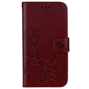 Rose Embossed Horizontal Flip PU Leather Case for iPhone XR, with Holder & Card Slots & Wallet (Brown)