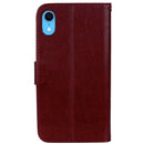 Rose Embossed Horizontal Flip PU Leather Case for iPhone XR, with Holder & Card Slots & Wallet (Brown)