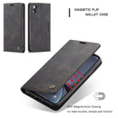CaseMe-013 Multifunctional Retro Frosted Horizontal Flip Leather Case for iPhone XR, with Card Slot & Holder & Wallet(Black)