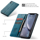 CaseMe-013 Multifunctional Retro Frosted Horizontal Flip Leather Case for iPhone XR, with Card Slot & Holder & Wallet(Blue)