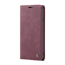 CaseMe-013 Multifunctional Retro Frosted Horizontal Flip Leather Case for iPhone XR, with Card Slot & Holder & Wallet(Wine Red)