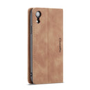 CaseMe-013 Multifunctional Retro Frosted Horizontal Flip Leather Case for iPhone XR, with Card Slot & Holder & Wallet(Brown)