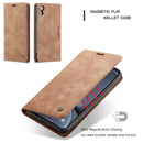 CaseMe-013 Multifunctional Retro Frosted Horizontal Flip Leather Case for iPhone XR, with Card Slot & Holder & Wallet(Brown)