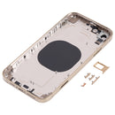 Stainless Steel Material Back Housing Cover with Appearance Imitation of iP13 Pro for iPhone XR(Gold)