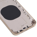 Stainless Steel Material Back Housing Cover with Appearance Imitation of iP13 Pro for iPhone XR(Gold)