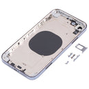 Stainless Steel Material Back Housing Cover with Appearance Imitation of iP13 Pro for iPhone XR(Blue)