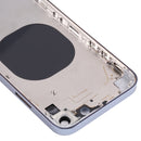 Stainless Steel Material Back Housing Cover with Appearance Imitation of iP13 Pro for iPhone XR(Blue)