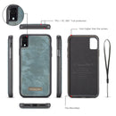 CaseMe Detachable Multifunctional Horizontal Flip Leather Case for iPhone XR, with Card Slot & Holder & Zipper Wallet & Photo Frame (Blue)