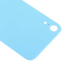 Easy Replacement Big Camera Hole Glass Back Battery Cover with Adhesive for iPhone XR(Blue)