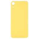 Easy Replacement Big Camera Hole Glass Back Battery Cover with Adhesive for iPhone XR(Yellow)