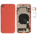 Battery Back Cover Assembly (with Side Keys & Loud Speaker & Motor & Camera Lens & Card Tray & Power Button + Volume Button + Charging Port + Signal Flex Cable & Wireless Charging Module) for iPhone XR(Orange)