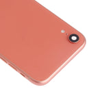 Battery Back Cover Assembly (with Side Keys & Loud Speaker & Motor & Camera Lens & Card Tray & Power Button + Volume Button + Charging Port + Signal Flex Cable & Wireless Charging Module) for iPhone XR(Orange)