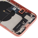 Battery Back Cover Assembly (with Side Keys & Loud Speaker & Motor & Camera Lens & Card Tray & Power Button + Volume Button + Charging Port + Signal Flex Cable & Wireless Charging Module) for iPhone XR(Orange)