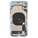 Battery Back Cover Assembly (with Side Keys & Loud Speaker & Motor & Camera Lens & Card Tray & Power Button + Volume Button + Charging Port + Signal Flex Cable & Wireless Charging Module) for iPhone XR(Blue)