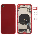 Battery Back Cover Assembly (with Side Keys & Loud Speaker & Motor & Camera Lens & Card Tray & Power Button + Volume Button + Charging Port + Signal Flex Cable & Wireless Charging Module) for iPhone XR(Red)