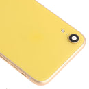 Battery Back Cover Assembly (with Side Keys & Loud Speaker & Motor & Camera Lens & Card Tray & Power Button + Volume Button + Charging Port + Signal Flex Cable & Wireless Charging Module) for iPhone XR(Yellow)