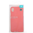 GOOSPERY SOFT FEELING Liquid TPU Drop-proof Soft Case for iPhone XR(Pink)