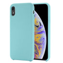 Four Corners Full Coverage Liquid Silicone Case for iPhone XR(Baby Blue)