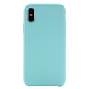 Four Corners Full Coverage Liquid Silicone Case for iPhone XR(Baby Blue)