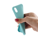 Four Corners Full Coverage Liquid Silicone Case for iPhone XR(Baby Blue)