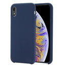 Four Corners Full Coverage Liquid Silicone Case for iPhone XR(Dark Blue)