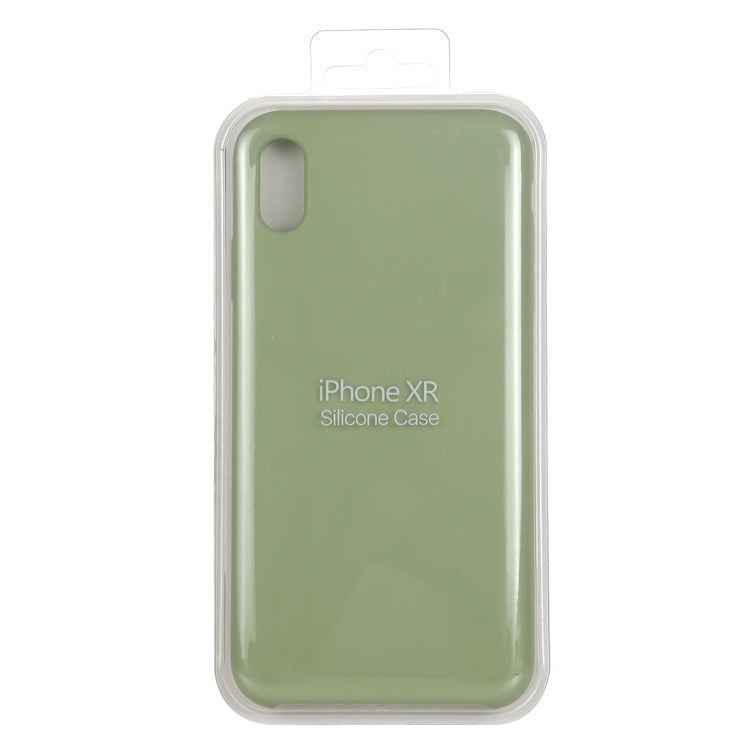Four Corners Full Coverage Liquid Silicone Case for iPhone XR(Mint Green)