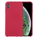 Four Corners Full Coverage Liquid Silicone Case for iPhone XR(Rose Red)