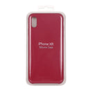 Four Corners Full Coverage Liquid Silicone Case for iPhone XR(Rose Red)