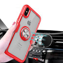 Magnetic 360 Degree Rotation Ring Holder Armor Protective Case for iPhone XS / X (Black)