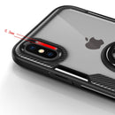 Magnetic 360 Degree Rotation Ring Holder Armor Protective Case for iPhone XS / X (Black)