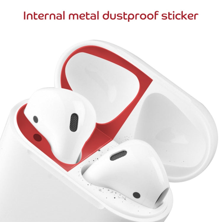 Metal Dustproof Sticker for Apple AirPods 1(Green)