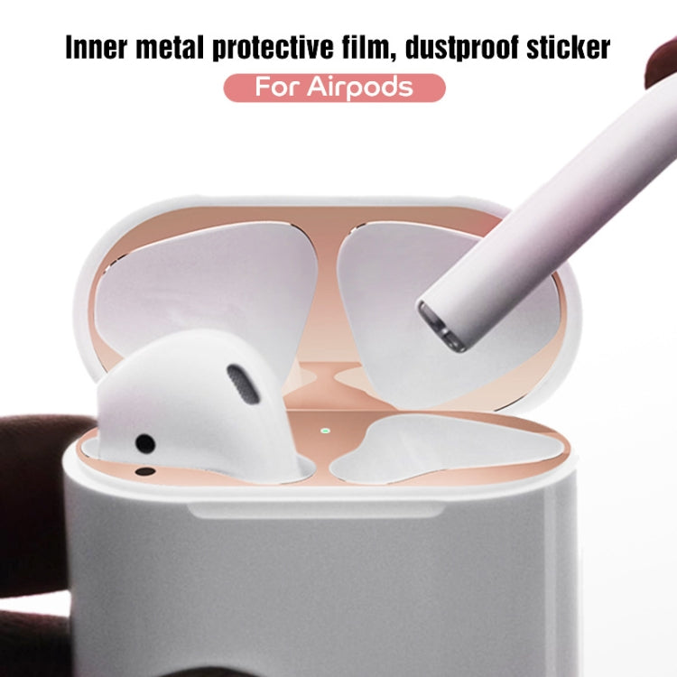 Metal Dustproof Sticker for Apple AirPods 1(Purple)