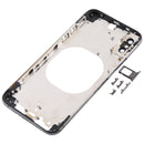 Transparent Back Cover with Camera Lens & SIM Card Tray & Side Keys for iPhone XS(Black)