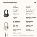 ROCK Space O2 HiFi Bluetooth 5.0 Wireless Headset with Mic, Support TF Card(White)